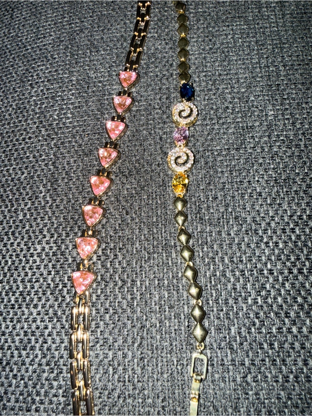 Pink & Multicolor Crystal Women's Bracelet Set